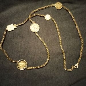 3 for💲25🌟Pirate coin (French, Spanish) necklace•brassy antique-style gold-tone
